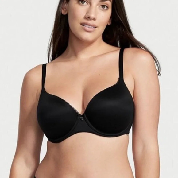 Victoria's Secret Body By Victoria Lined Demi Bra Black Sz 36DD - Picture 1 of 6